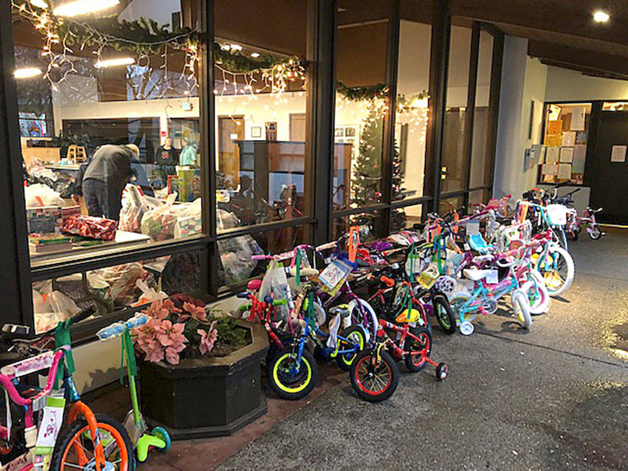 Toys, bikes and other items were shipped to Kent Lutheran Church for delivery Friday morning. COURTESY PHOTO, Puget Sound Fire