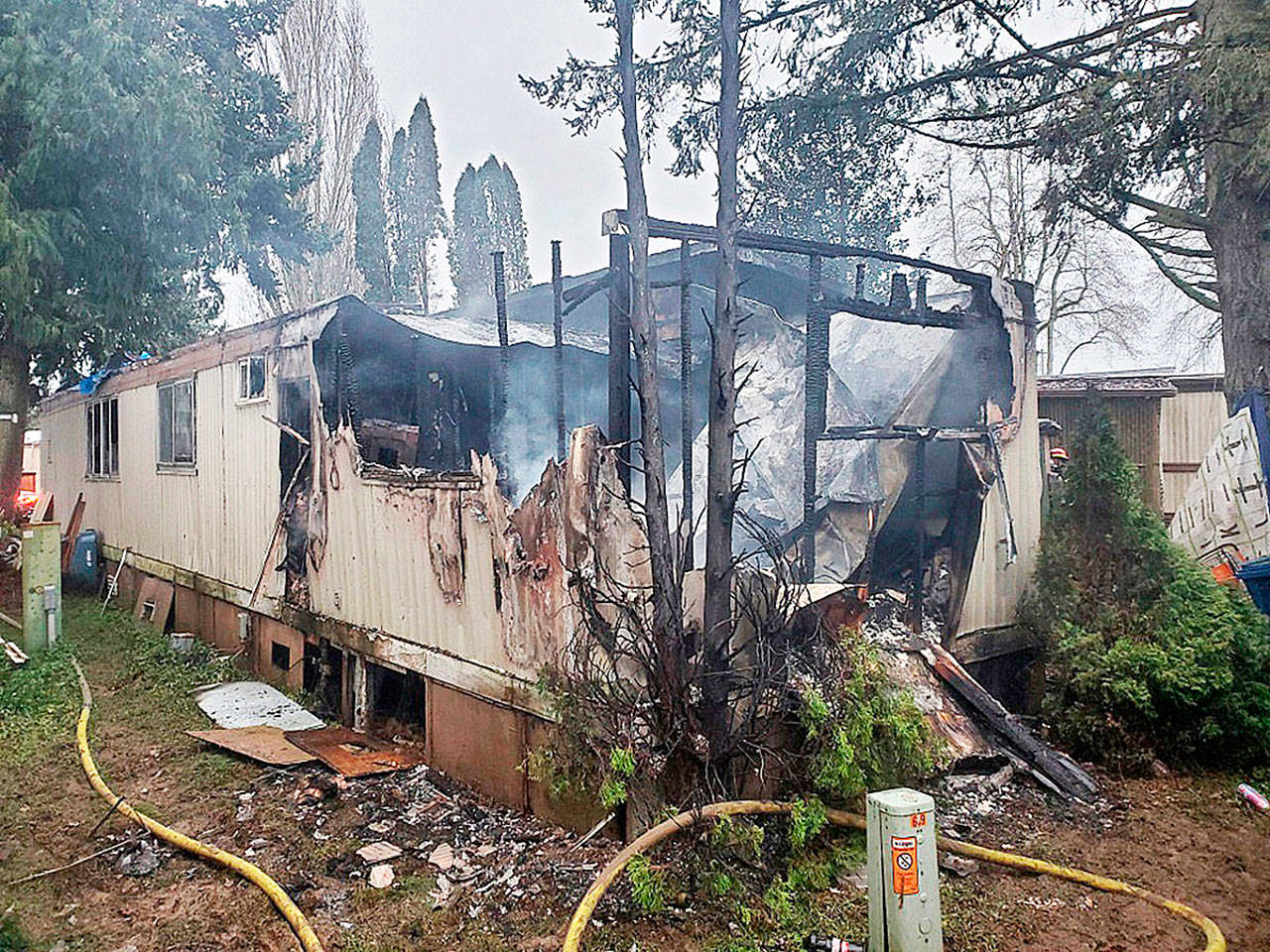 A man and a woman died in a Jan. 6 fire at the Circle K Mobile Home Park in the Kent Valley. COURTESY PHOTO, Puget Sound Fire