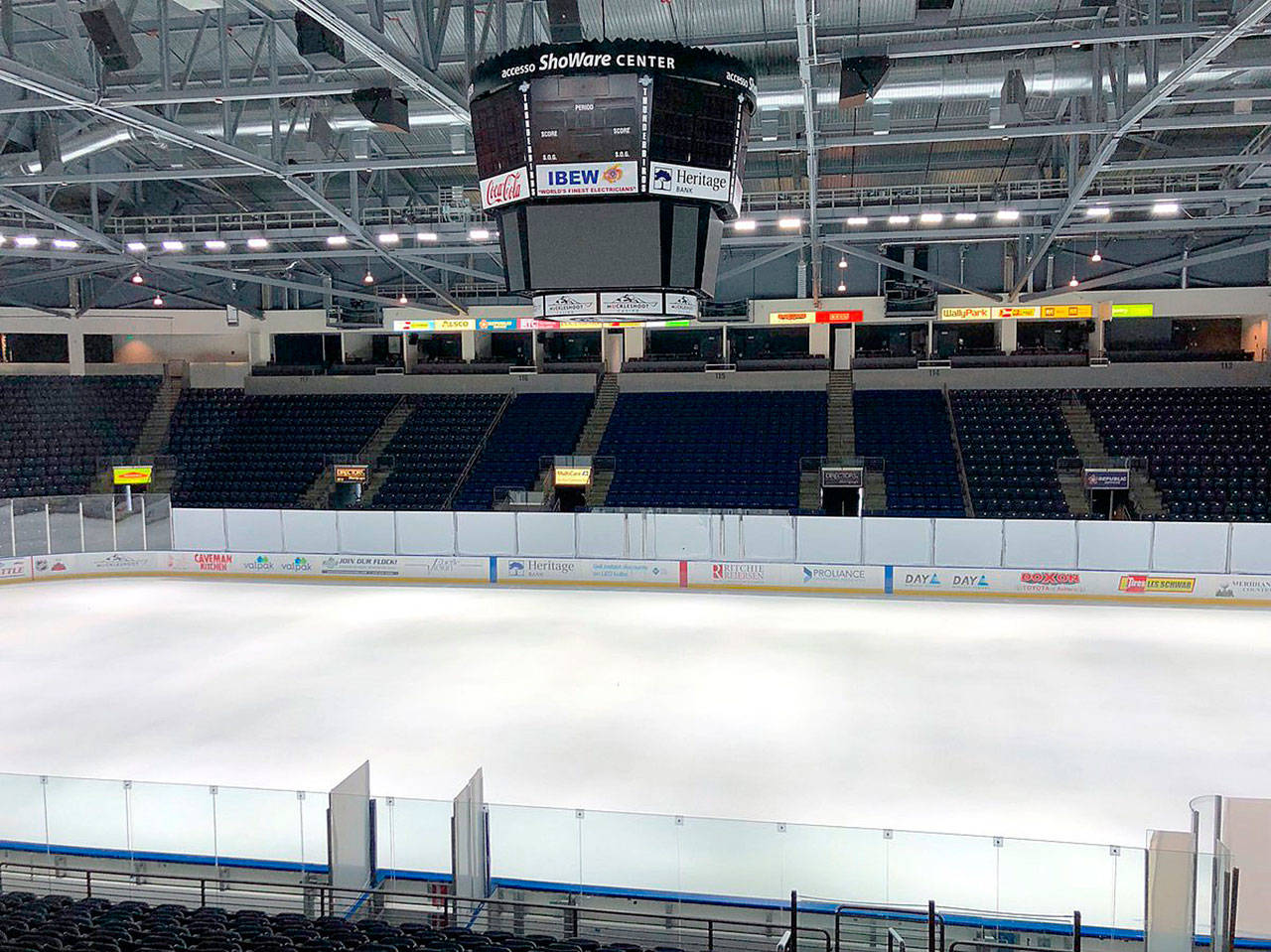 The ShoWare Center will get a new scoreboard later this year or early next year as part of the new contract between the city of Kent and SMG. COURTESY PHOTO, ShoWare Center