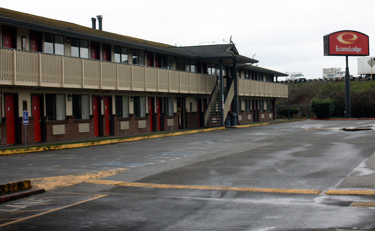 King County has turned the former Econo Lodge in Kent into a quarantine facility for people with the coronavirus. STEVE HUNTER, Kent Reporter