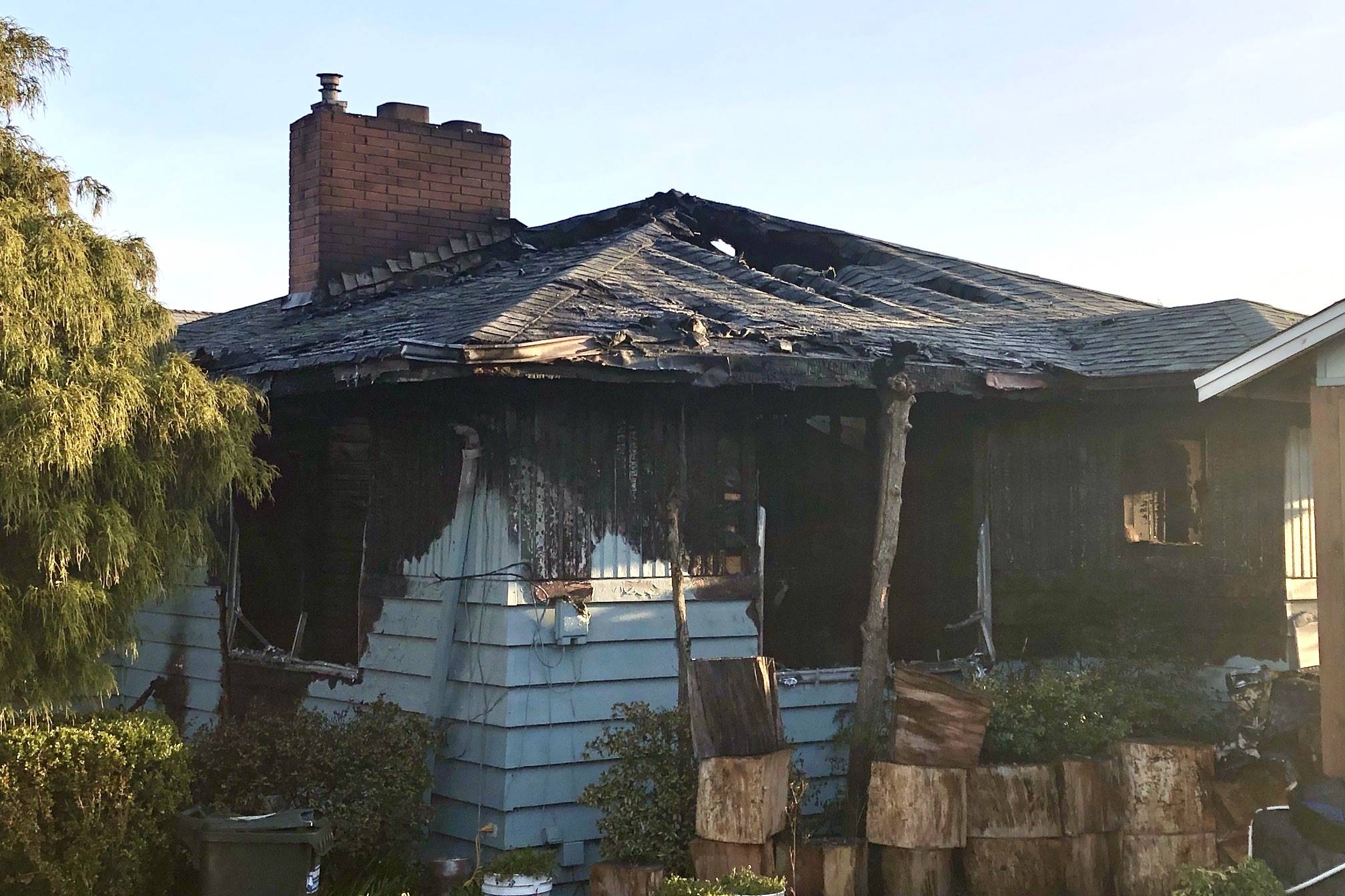 Firefighters put out this house fire on East Hill early Thursday morning. COURTESY PHOTO, Puget Sound RFA