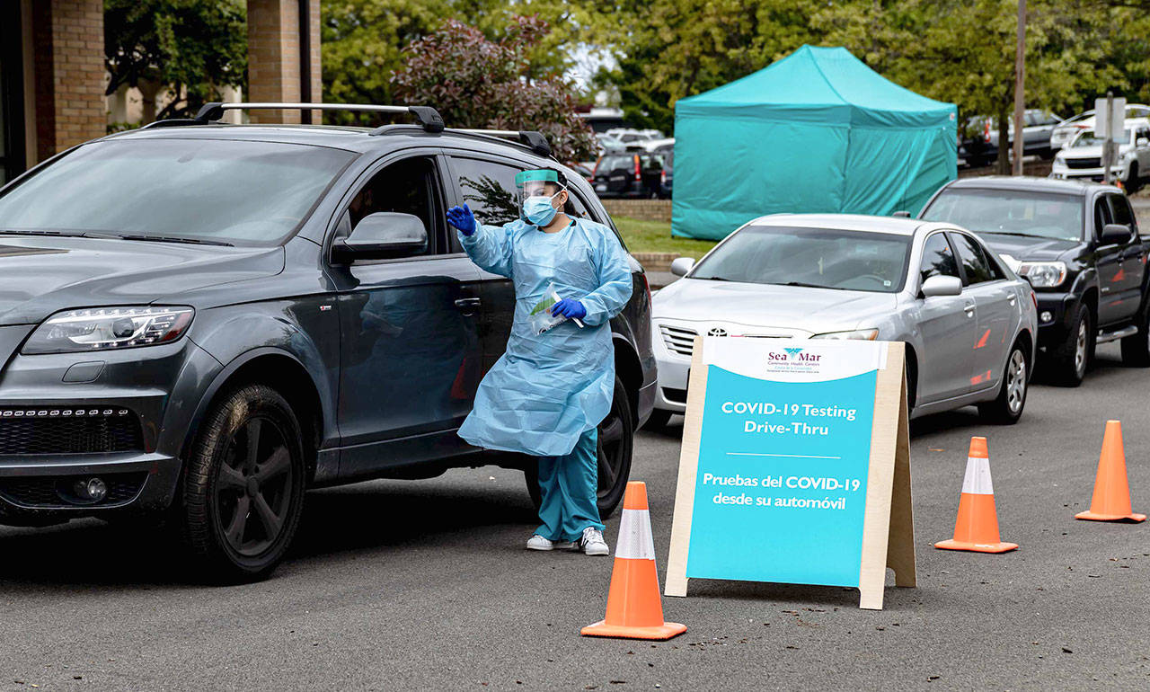 Both drive-thru and walk-up free testing options started in May at Sea Mar Federal Way Medical Clinic. Testing begins on Mondays, starting June 22 at the Kent Medical Clinic. COURTESY PHOTO, Will Gallegos/Sea Mar Community Health Centers