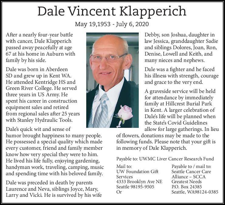 Dale Klapperich | Obituary
