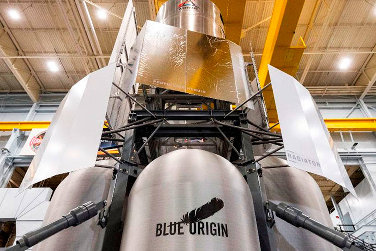 Kent-based Blue Origin, other companies deliver lunar lander mockup to NASA