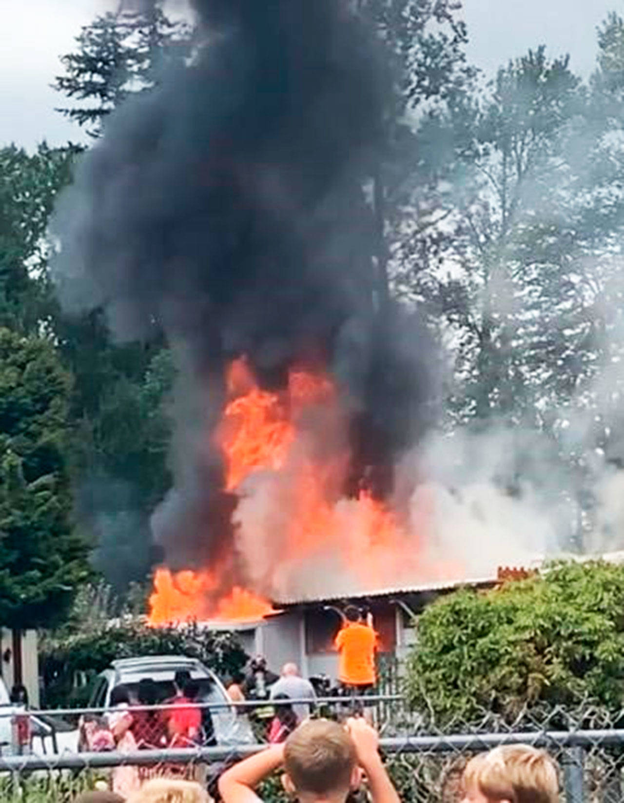 Fire damages a residential unit Saturday, Aug. 29 near the 15200 block of Southeast 272nd Street in Kent. COURTESY PHOTO, Puget Sound Fire