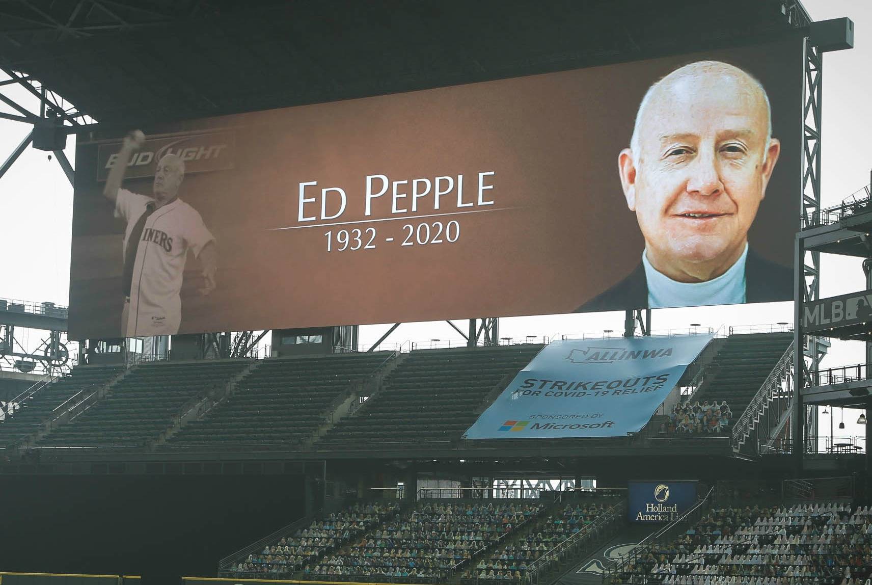 The Seattle Mariners honored Ed Pepple, who threw out the first pitch at a game after he retired. Seattle Mariners Twitter