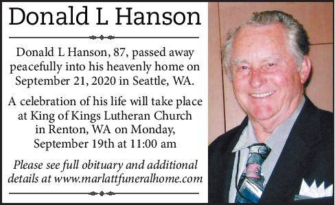 Donald L. Hanson | Obituary