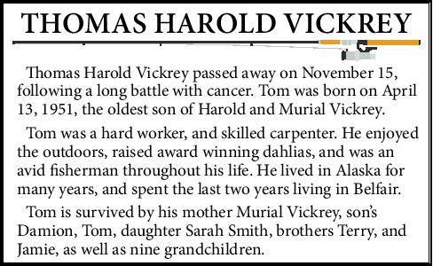 Thomas Harold Vickrey | Obituary