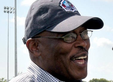Floyd Little was inducted into the Pro Football Hall of Fame’s Class of 2010 after a 30-year wait. He is pictured here in 2012. Courtesy photo