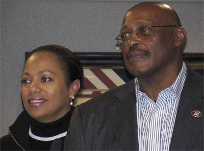 The City of Federal Way proclaimed April 6, 2010, as “Floyd Little Day” in honor of Little being elected to the 2010 class of the National Football Hall of Fame. Little and his wife, DeBorah, are pictured at the Federal Way City Council meeting. Mirror file photo