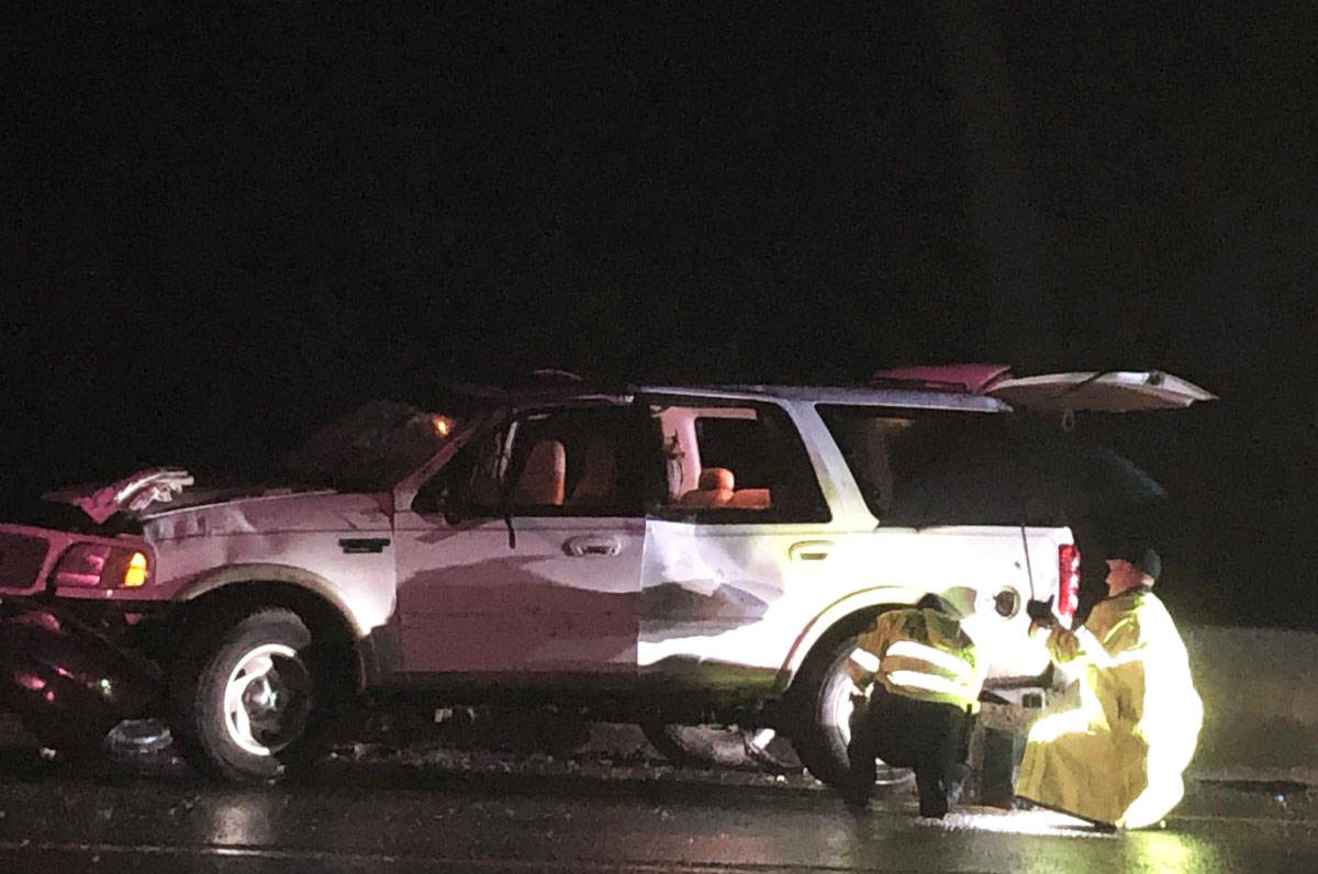 A Federal Way woman suspected of driving under the influence crashed and rolled her vehicle, with a man and four children inside, near Tiger Mountain Summit on Jan. 1. COURTESY PHOTO, Washington State Patrol