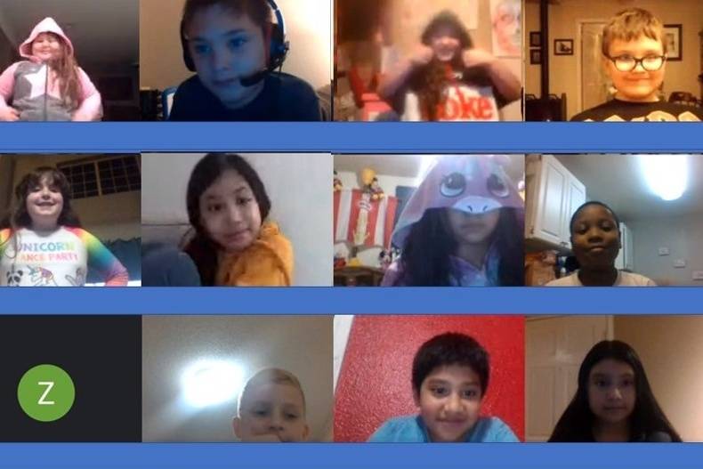 The faces of Amy Goodner’s fourth-grade online classroom at Alpac Elementary School. COURTESY PHOTO, Auburn School District