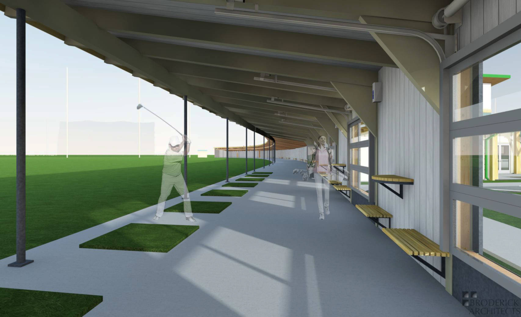 A rendering of the renovated driving range area at the Riverbend Golf Complex. COURTESY GRAPHIC, City of Kent