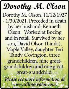 Dorothy M. Olson | Obituary