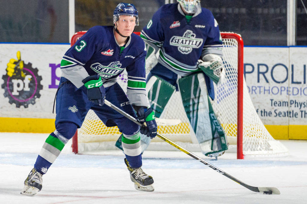 Cade McNelly of the Seattle Thunderbirds in the 2019-2020 season. COURTESY FILE PHOTO, Brian Liesse, T-Birds