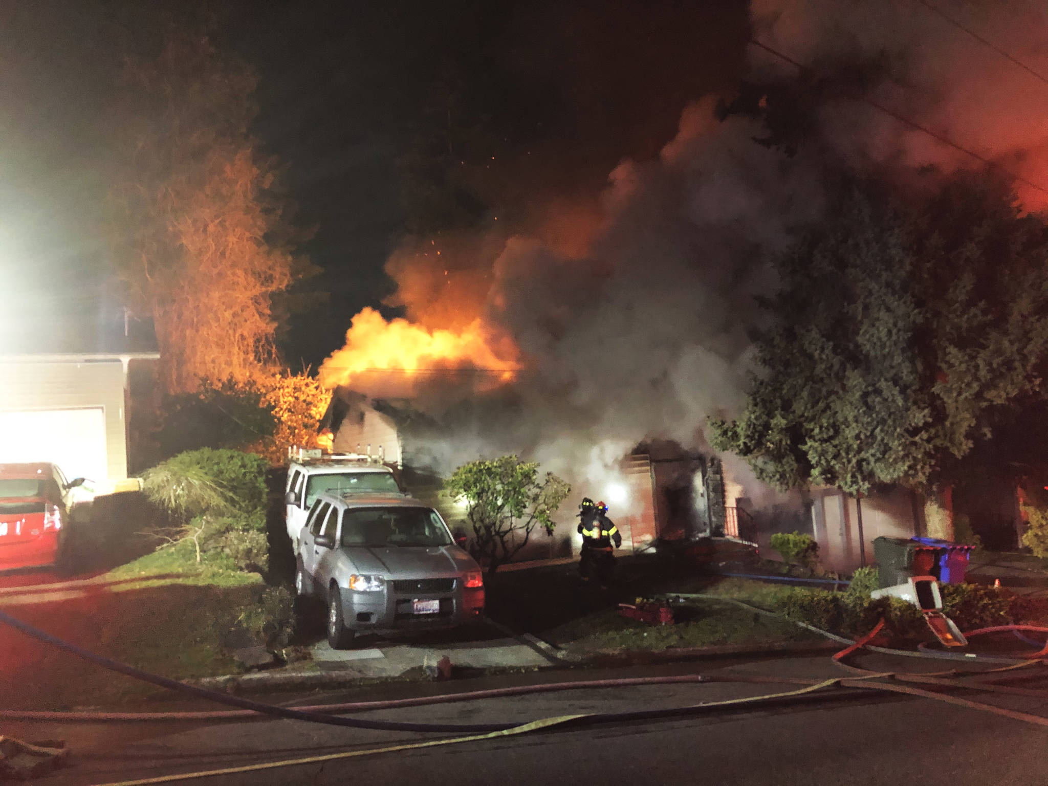 A fire that started in a dryer displaced seven people early Tuesday, March 30 from a Kent home in the 10800 block of SE 236th Street. COURTESY PHOTO, Puget Sound Fire