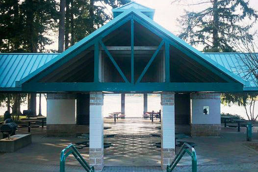 A shelter at Lake Meridian Park. COURTESY PHOTO, City of Kent