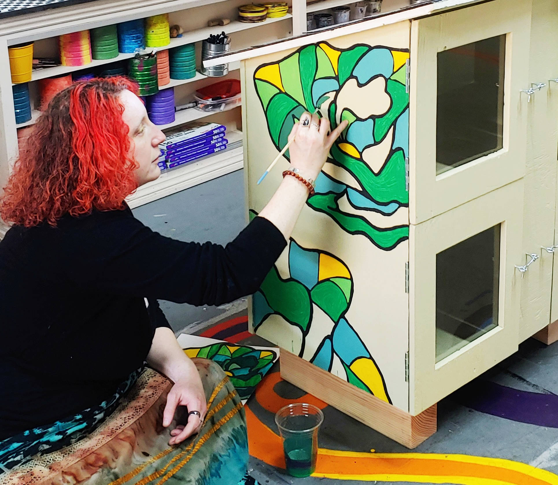 A pantry getting final decoration/touches at Artsy Fartsy, an art school/studio in downtown Kent. COURTESY PHOTO, Kent Community Partners