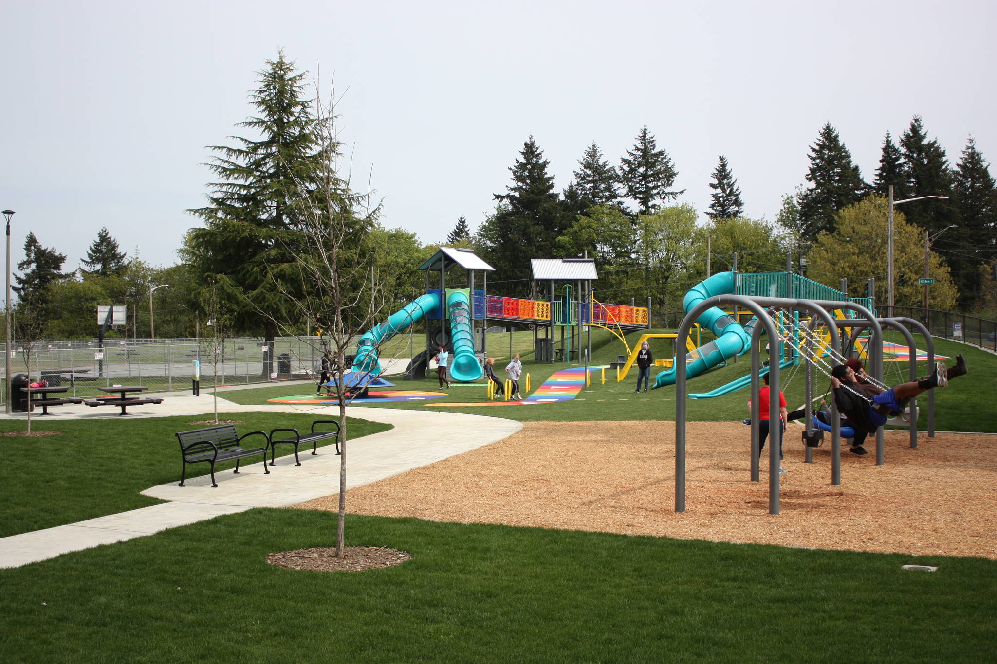 New swing set and playground facilities at West Fenwick Park. CAMERON SHEPPARD, Sound Publishing