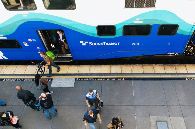 A second parking garage for Sounder train commuters in Kent could be jeopardy due to potential Sound Transit revenue shortfalls. 	FILE PHOTO
