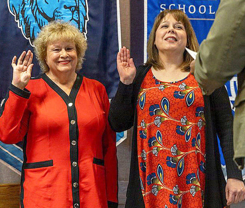 Kent School Board members Leslie Hamada, left, and Michele Bettinger face a potential recall. COURTESY FILE PHOTO, Kent School District