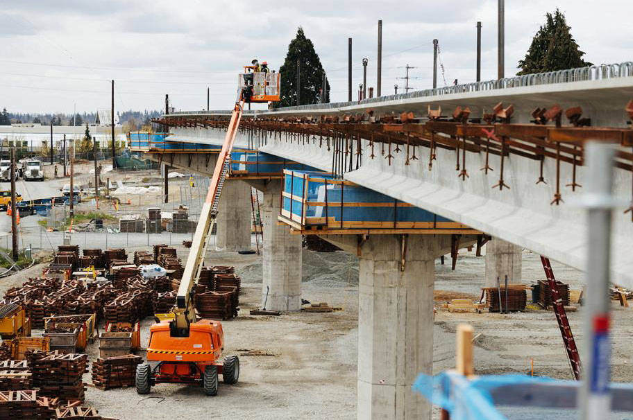 Sound Transit is constructing a 7.8-mile light rail extension from SeaTac to Federal Way, scheduled to open in 2024. COURTESY PHOTO, Sound Transit