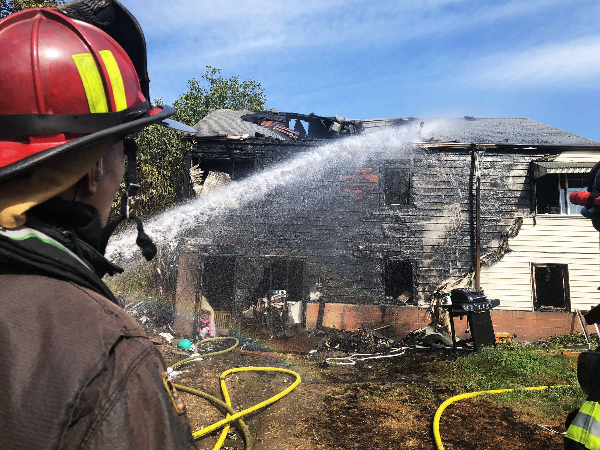 Puget Sound Fire battles a house fire Aug. 18 in the 600 block of Prospect Avenue in Kent. COURTESY PHOTO, Puget Sound Fire