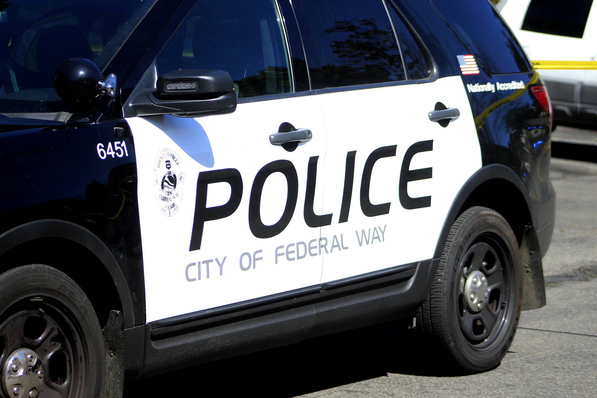 A Federal Way Police Department vehicle. Olivia Sullivan/the Mirror