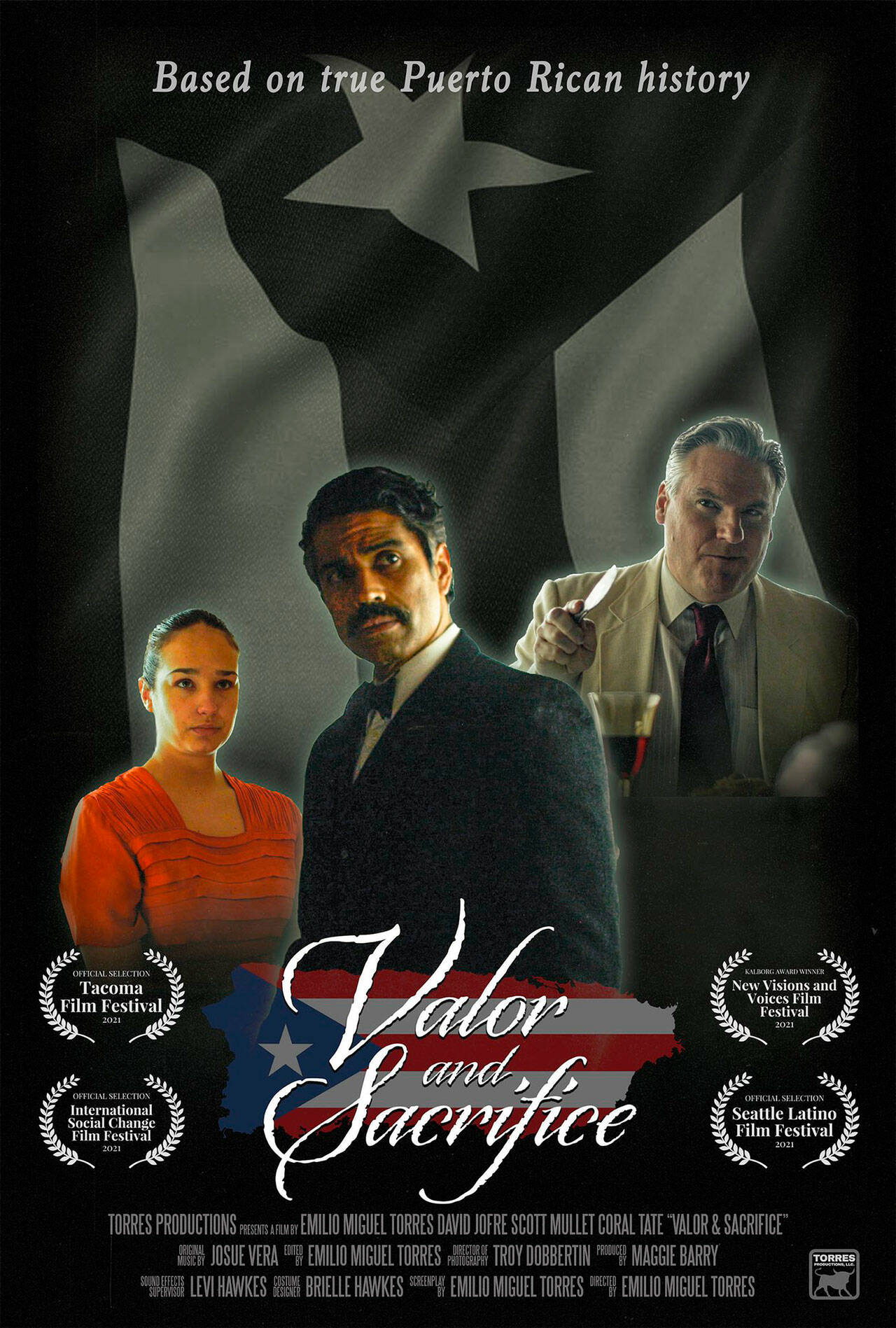 A poster of the film “Valor & Sacrifice” to be released Oct. 29 on YouTube and produced by Emilio Torres, a 2018 Kentridge High School graduate. COURTESY IMAGE, Emilio Torres