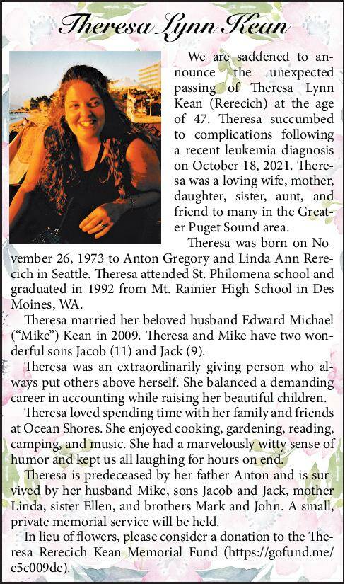 Theresa Lynn Kean | Obituary
