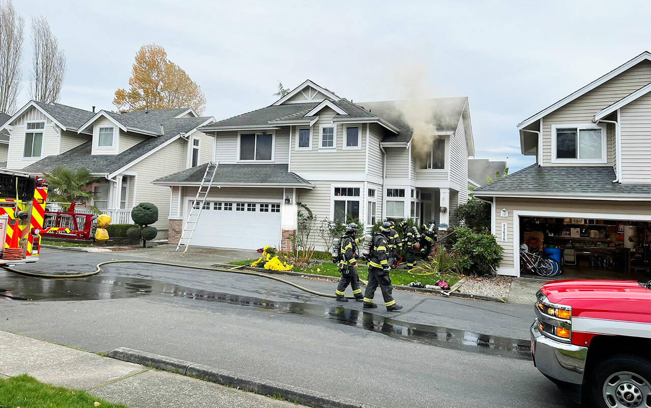 Puget Sound Fire responds to a Kent house fire Nov. 15 in the 23600 block of 51st Avenue South. COURTESY PHOTO, Puget Sound Fire