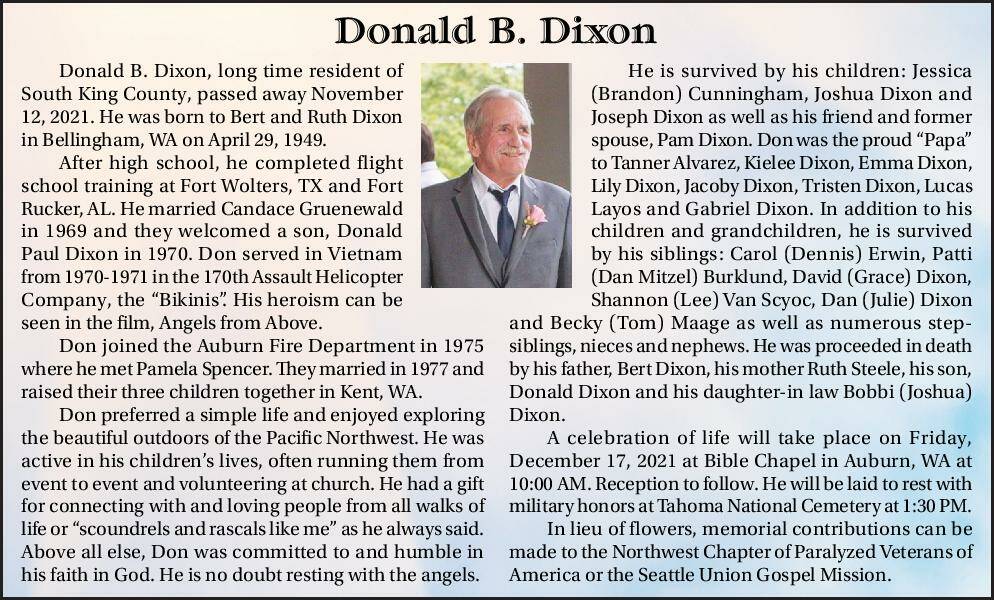 Donald B. Dixon | Obituary