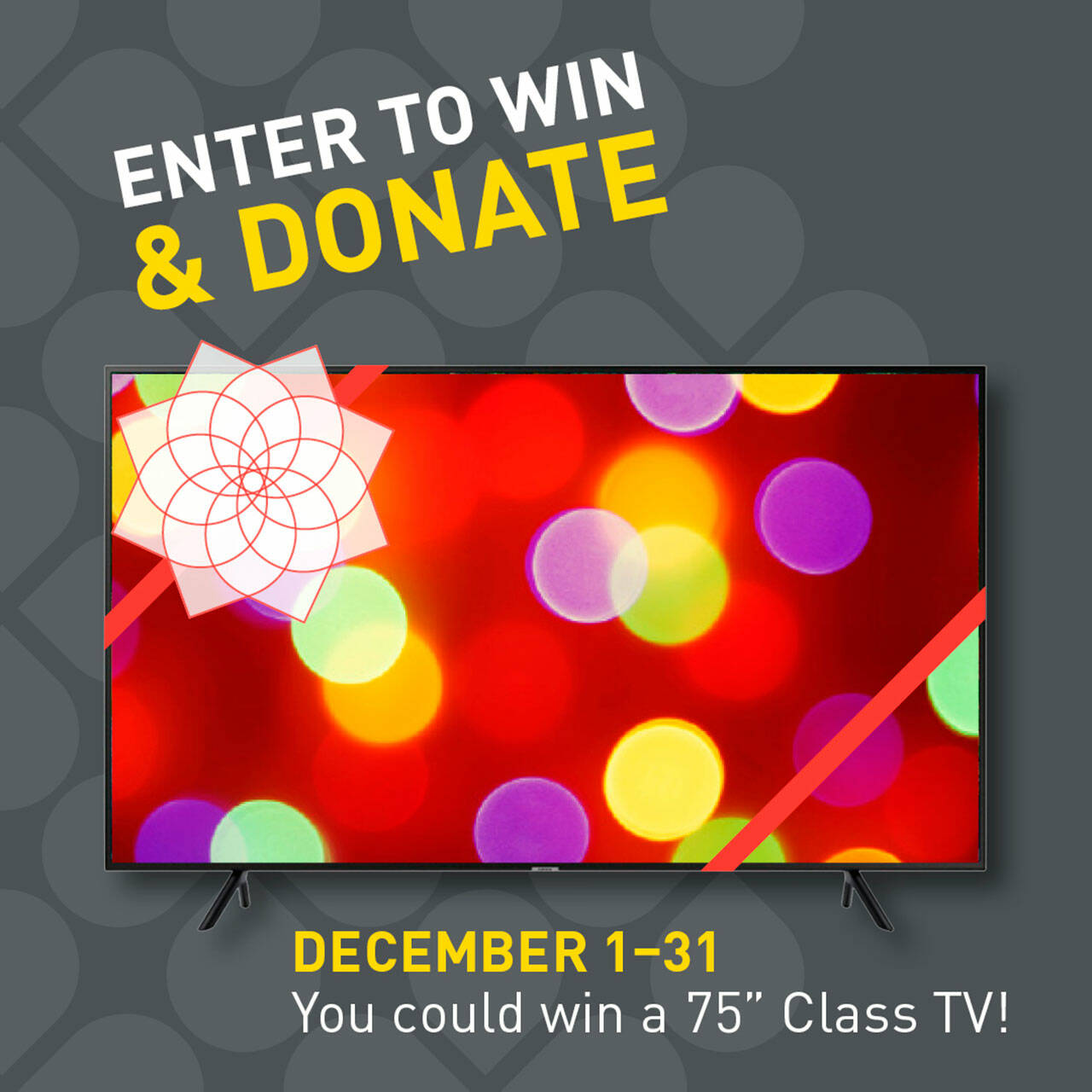 People who donate blood at the Kent Station shopping center from Dec. 1-31 are eligible to win a 75-inch television. COURTESY IMAGE, Kent Station