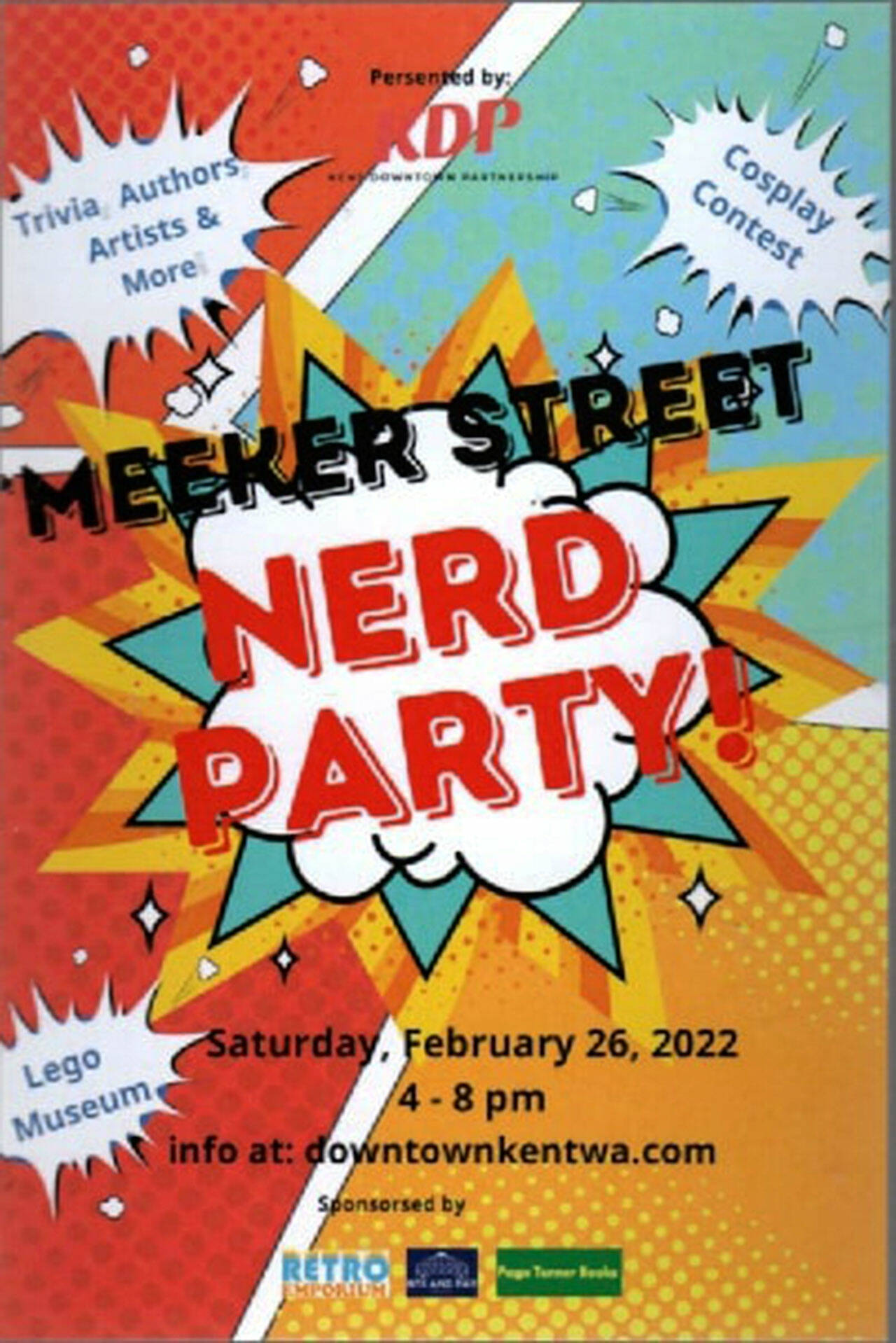The Kent Downtown Partnership will help present a free Meeker Street Nerd Party on Saturday, Feb. 26. COURTESY IMAGE, Page Turner Books