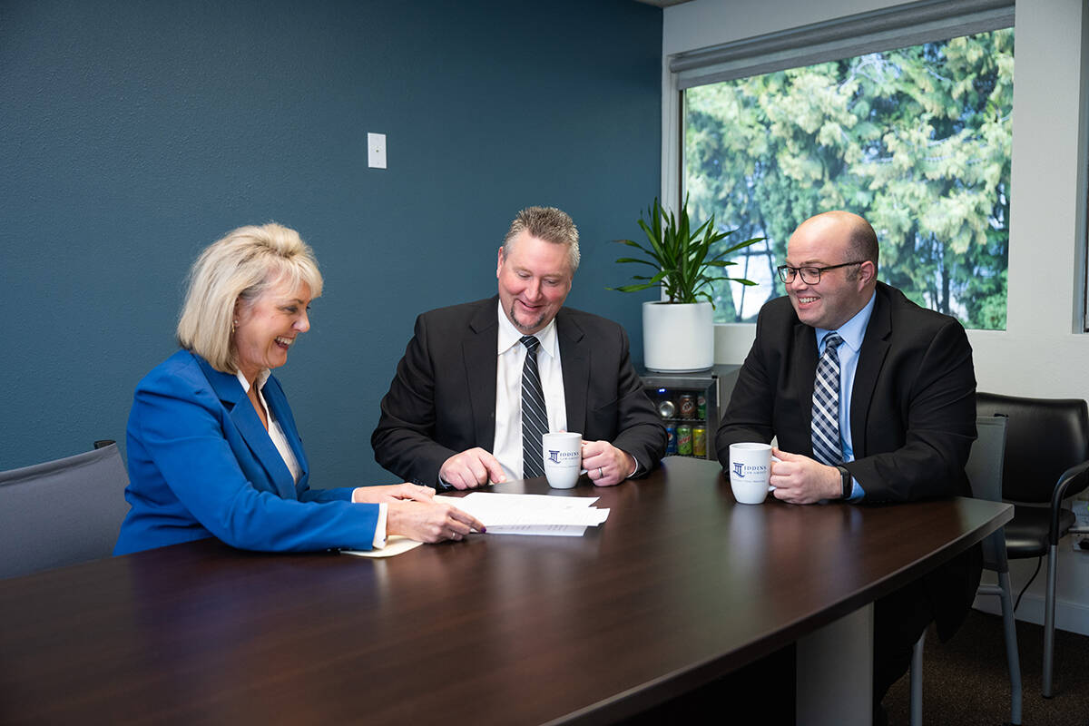 Gagley Law Firm is now Iddins Law Group, with the same great service. Rob Iddins (center) has been a partner at the firm since 2015, and is now managing partner. Charles Cotugno Photo.