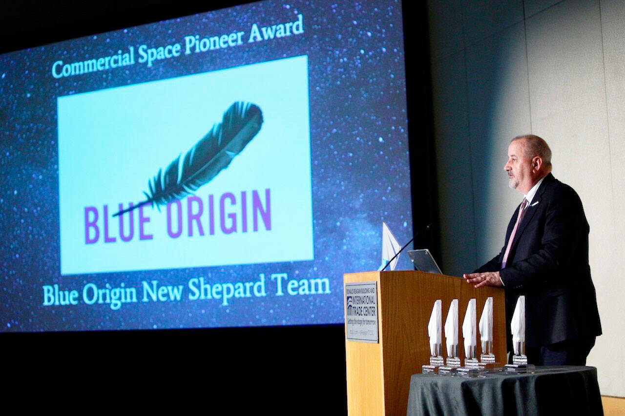 Kent’s Blue Origin is recognized Feb. 17 in Washington, D.C., with the Commercial Space Pioneer Award by the Commercial Spaceflight Federation. COURTESY PHOTO, Blue Origin