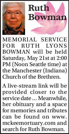 Ruth Bowman | Obituary