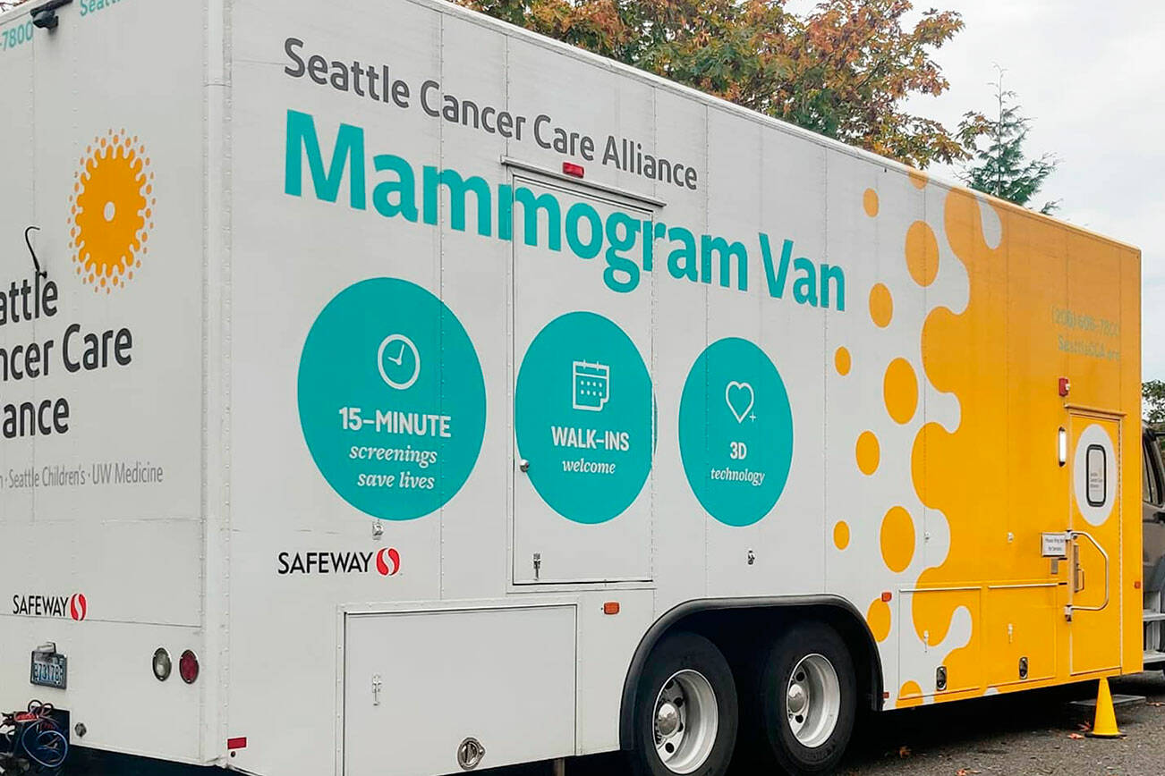 The Seattle Cancer Care Alliance Mammovan will stop in Kent, 23213 Pacific Highway S., on March 21 and 29 as well as April 19 and 30. COURTESY PHOTO, Seattle Cancer Care Alliance
