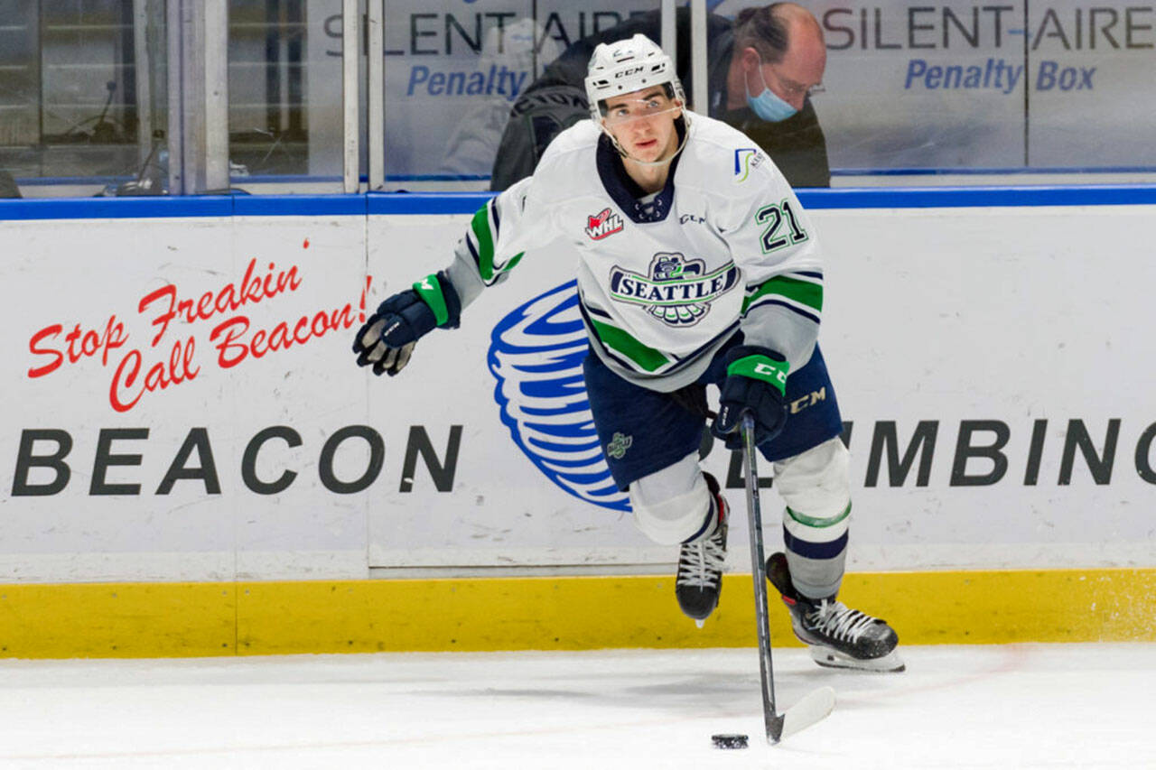 Seattle Thunderbirds forward Lukas Svejkovsky signed a three-year entry level contract with the Pittsburgh Penguins. COURTESY PHOTO, Brian Liesse, Seattle Thunderbirds