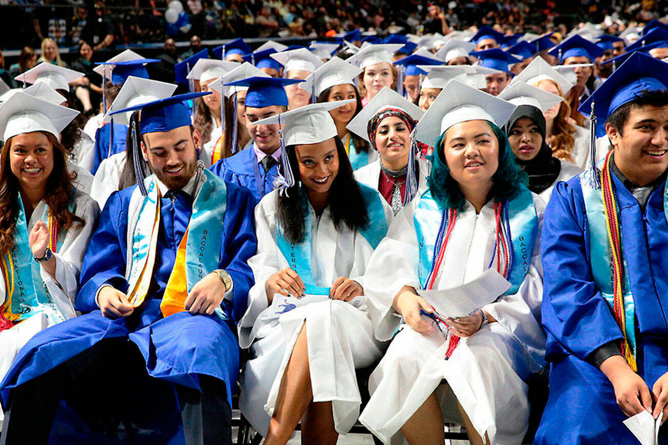The Class of 2017 Kent-Meridian High School graduation at the ShoWare Center. FILE PHOTO