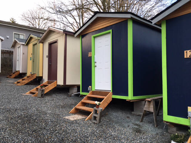 Tiny homes for the homeless such as these were proposed to be built in Kent. COURTESY PHOTO, Low Income Housing Institute
