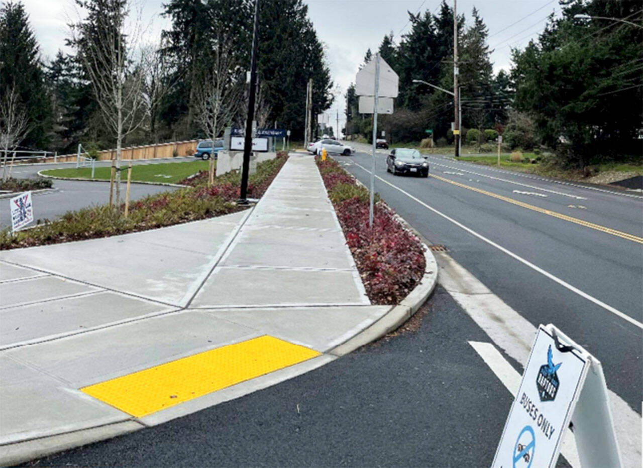 A sidewalk exists in front of Kent’s River Ridge Elementary School in SeaTac, but not farther south along Military Road South for children who walk to school. COURTESY PHOTO, City of SeaTac