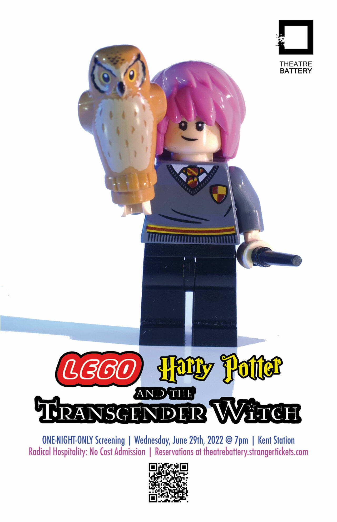 A free screening of Theatre Battery’s pandemic-made stop motion animated web series “LEGO Harry Potter and the Transgender Witch,” is set for Wednesday, June 29 at Kent Station. COURTESY IMAGE, Theatre Battery