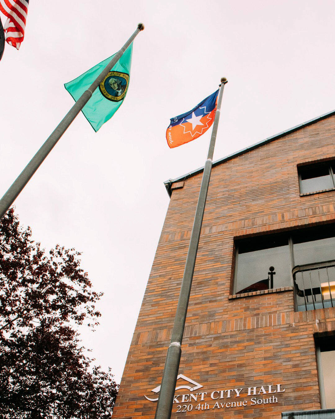 The Juneteenth flag at Kent City Hall. COURTESY PHOTO, City of Kent