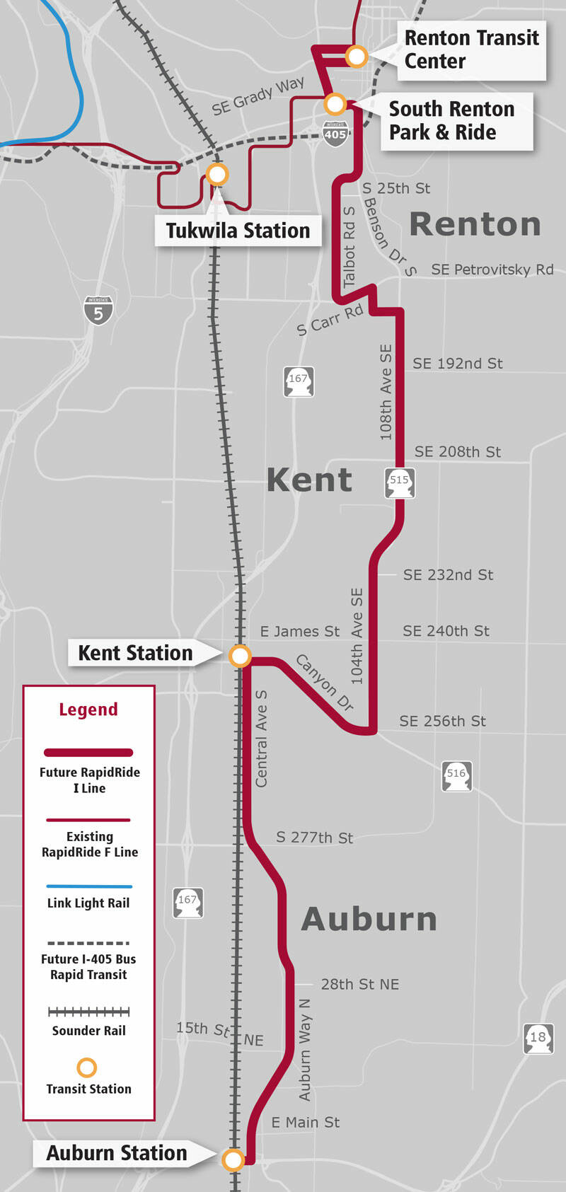 The series of art will be for the new RapidRide I Line corridor, which will connect Auburn, Kent and Renton.
Image courtesy 
of 4Culture.