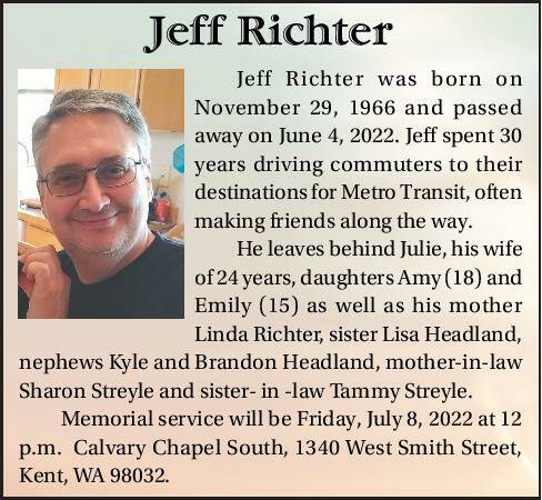 Jeff Richter | Obituary