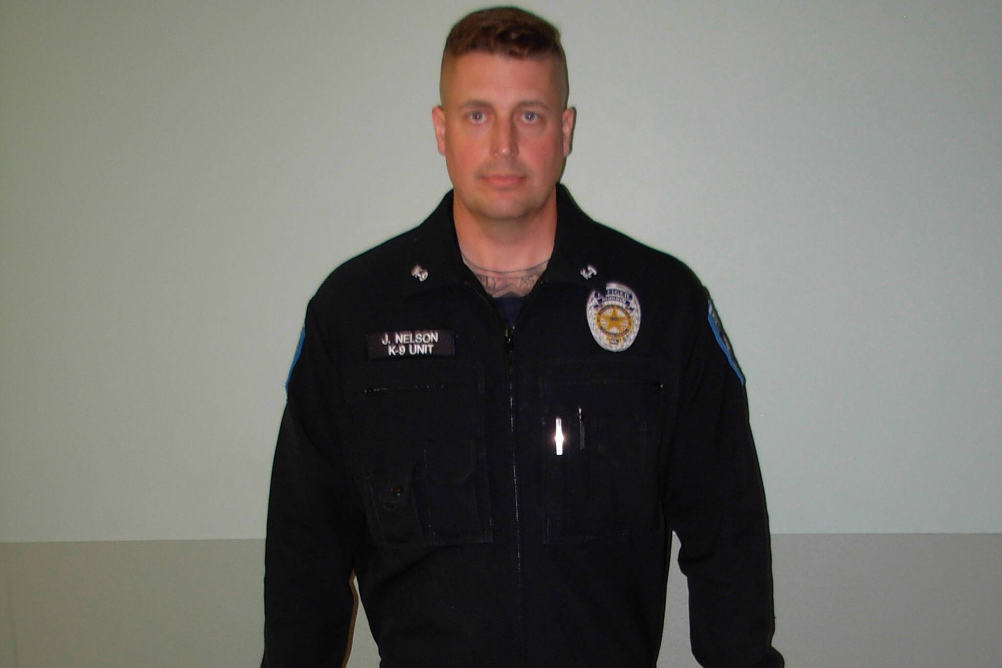Photo of Auburn Police Officer Jeffrey Nelson after he shot and killed Jesse Sarey on May 31, 2019. Courtesy photo