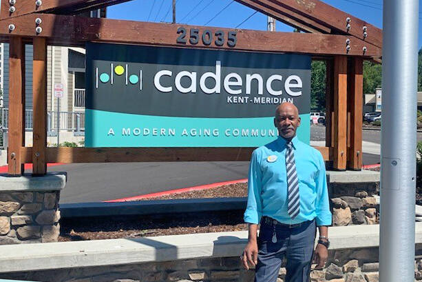 Mario Taylor is the master conductor of concierge duties at Cadence at Kent-Meridian, the new senior living community in Kent.