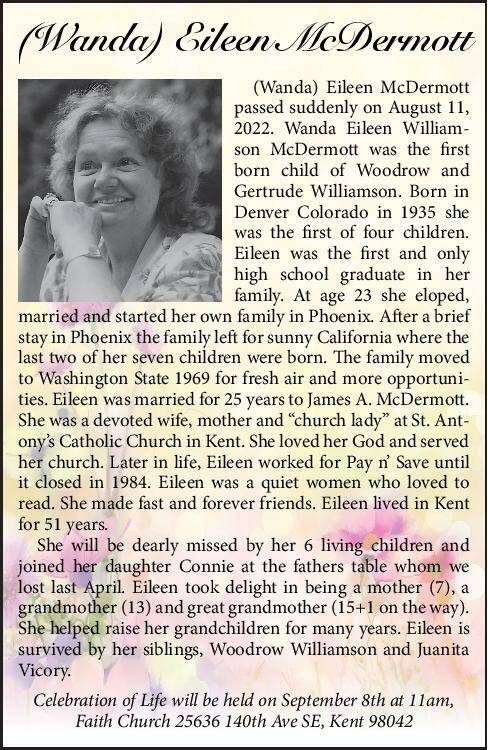 (Wanda) Eileen McDermott | Obituary