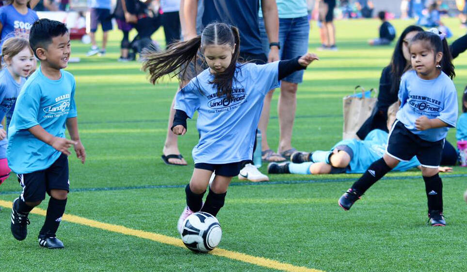 A diverse group of players compete earlier this month in the Kent Parks, Recreation and Community Services fall soccer league. COURTESY PHOTO, City of Kent